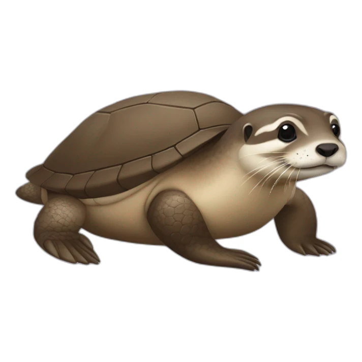 loutre sur une tortue sticker