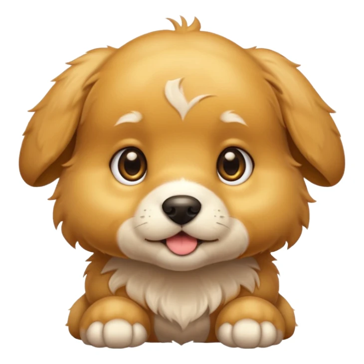 glossy golden puppy sticker