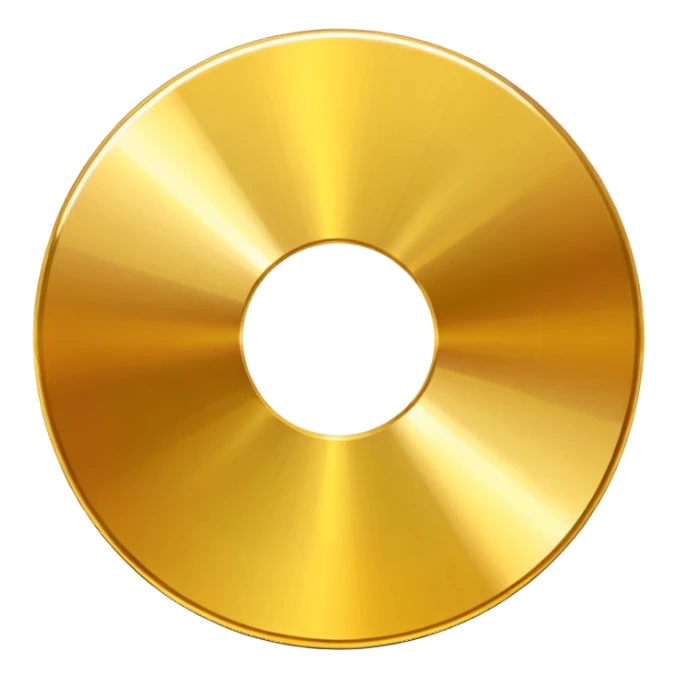 gold CD sticker