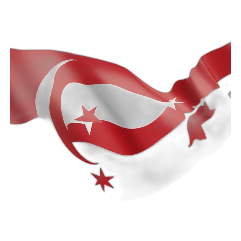Turkish cyprus flag sticker