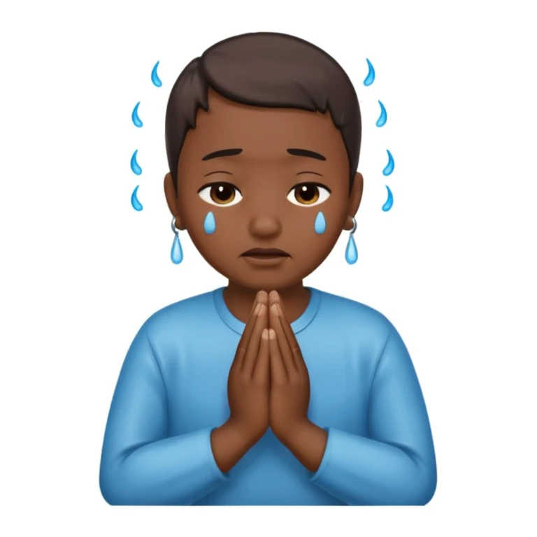 😭+🙏🏿 sticker