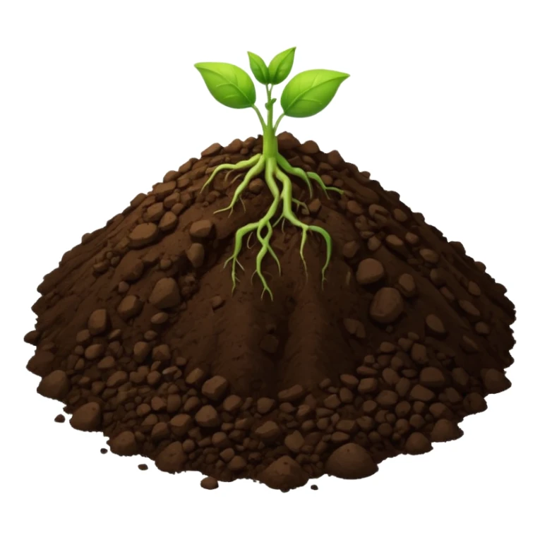 soil emoji with sprout  sticker