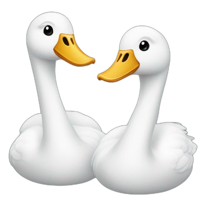 Dos cisnes uno blanco y otro negro sticker