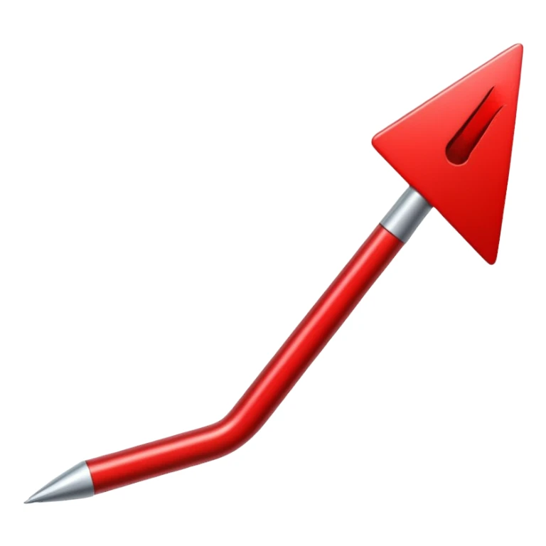 Una flecha roja  de verificación  sticker