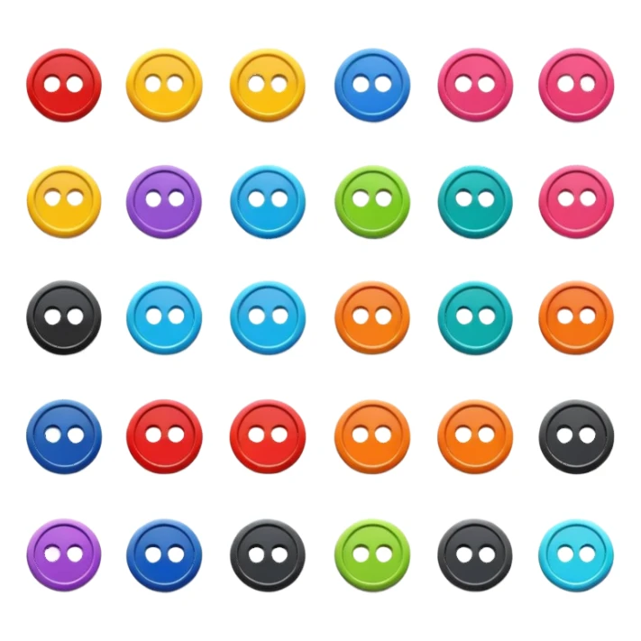 a colourful button not 3d or shading sticker