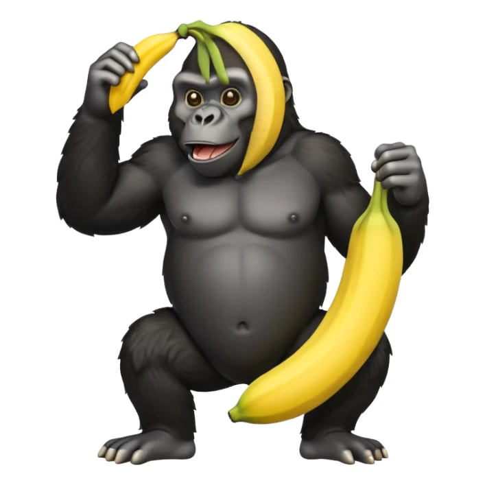 gorilla holding a banana  sticker