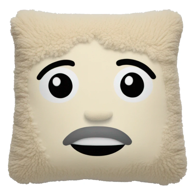 beige sherpa pillow sticker