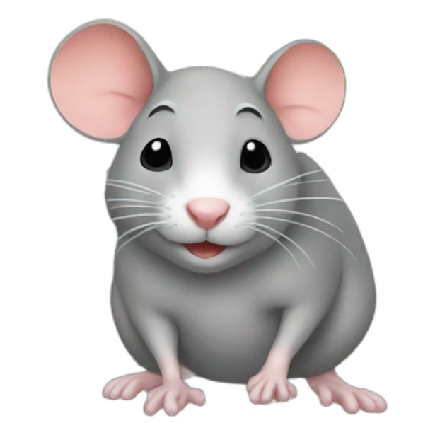 rat avec des plantes sticker