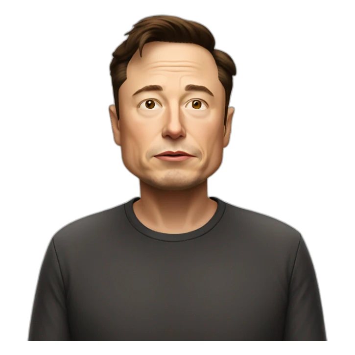 sad elon musk sticker