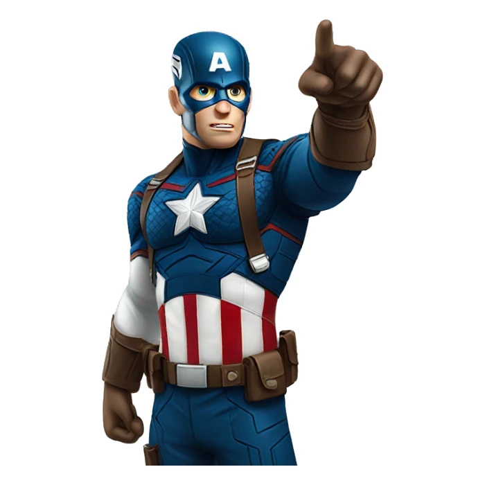 Captain America pointing forward  sticker
