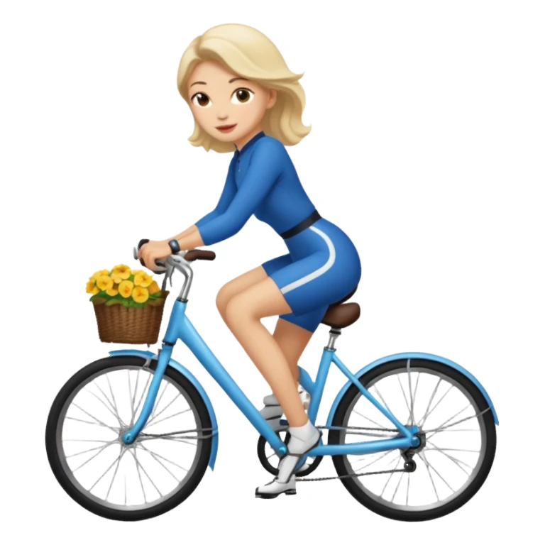 Lady with bicycle sticker