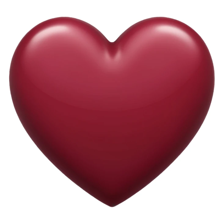 Maroon heart sticker