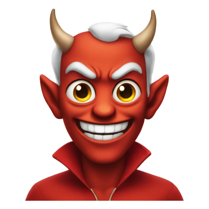 Smirking devil sticker