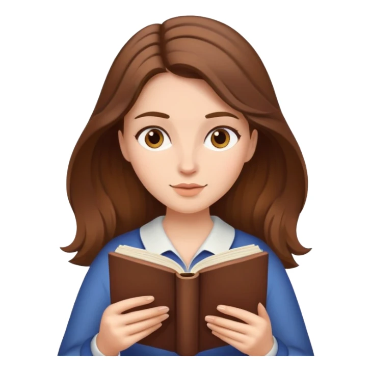 woman reading book sticker