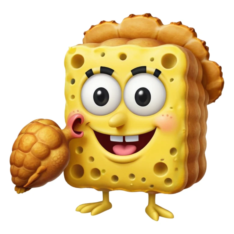 SpongeBob eating a turket sticker