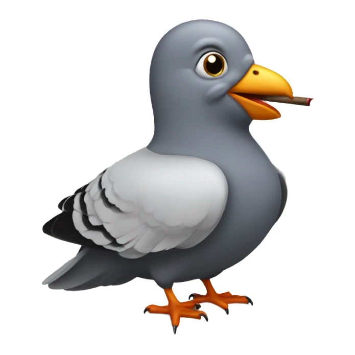 Fat pigeon smoking a cigar  sticker