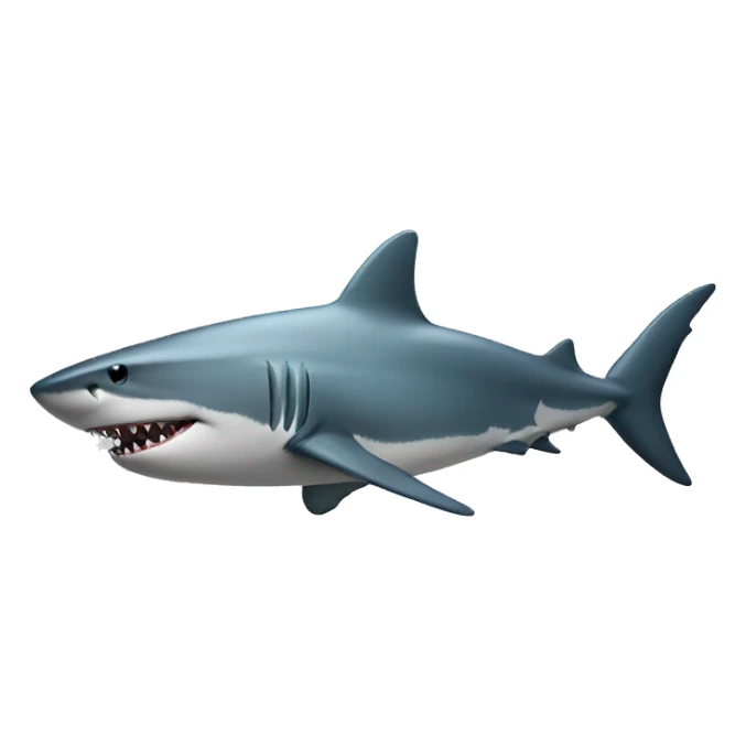 Shark with a top hat sticker