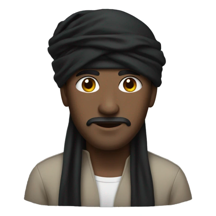 A man with a black Head turban sticker