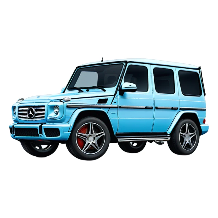 Light blue Mercedes G wagon sticker