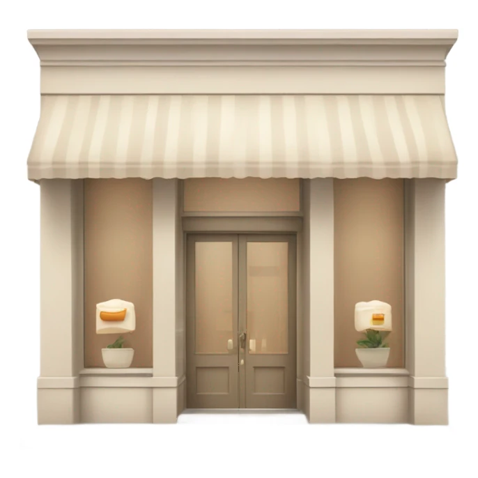Beige boutique exterior sticker
