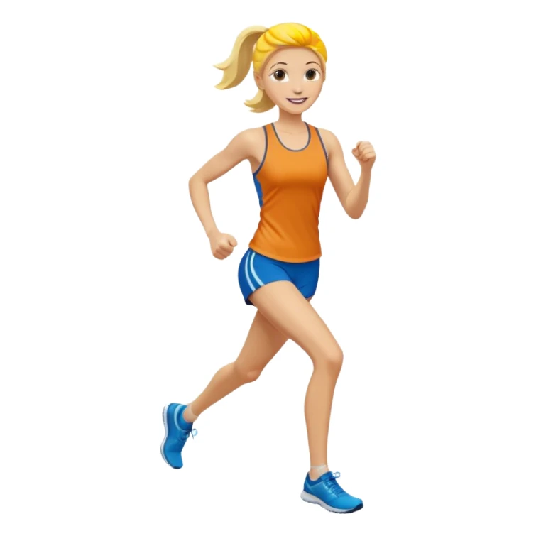 give me a tall, blonde female runner sticker