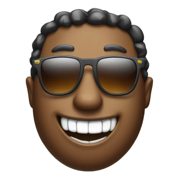 Melted emoji with sunglasses  sticker