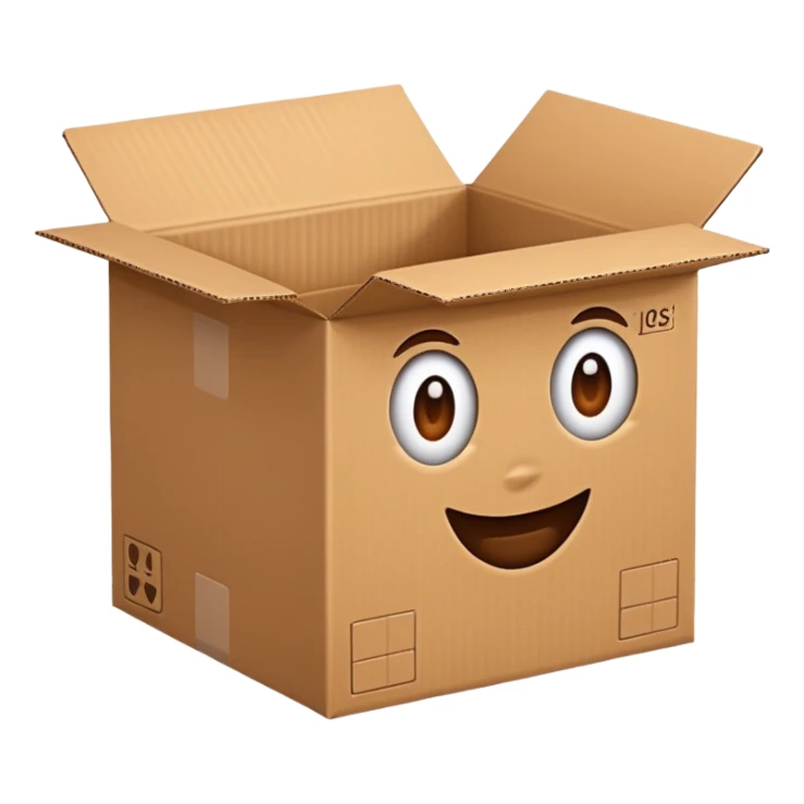 Cardboard box sticker