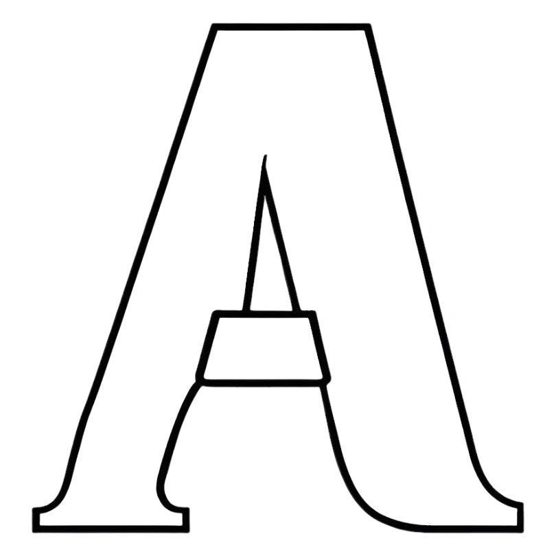 decorative letter A for Arash sticker