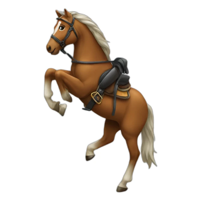 Chat sur cheval sticker