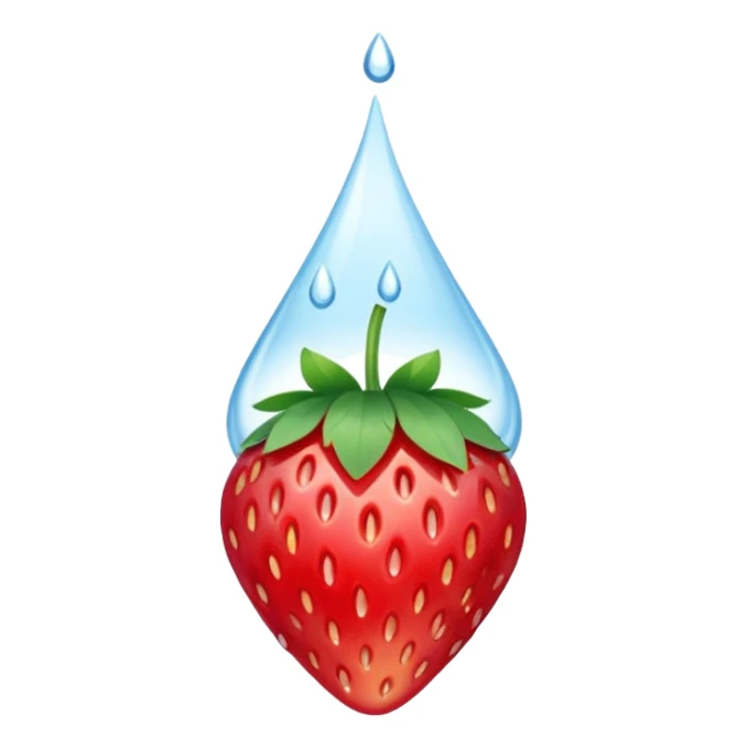 water with strawberry slices sticker