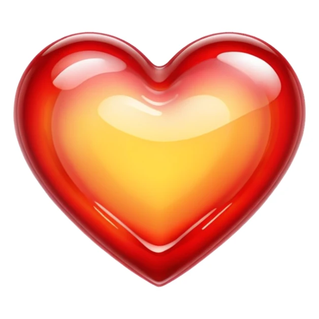 hot melting glass heart sticker