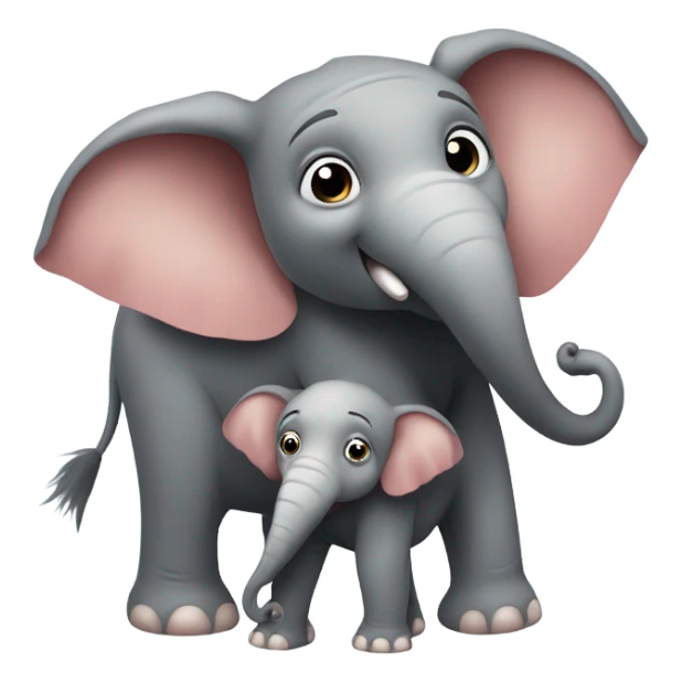 Elephant riding a monkey sticker