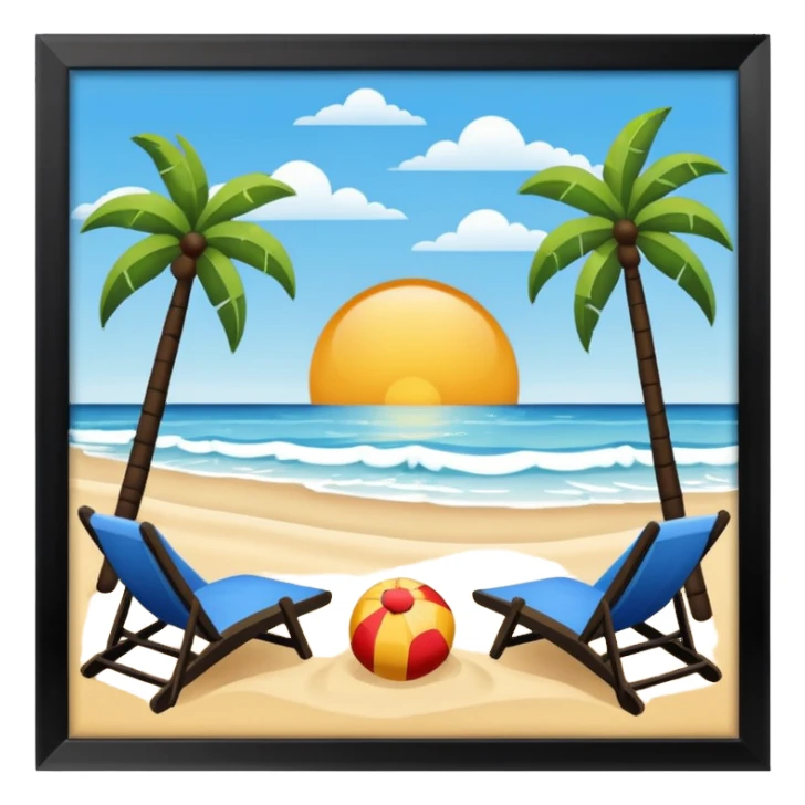 fondo de playa sticker