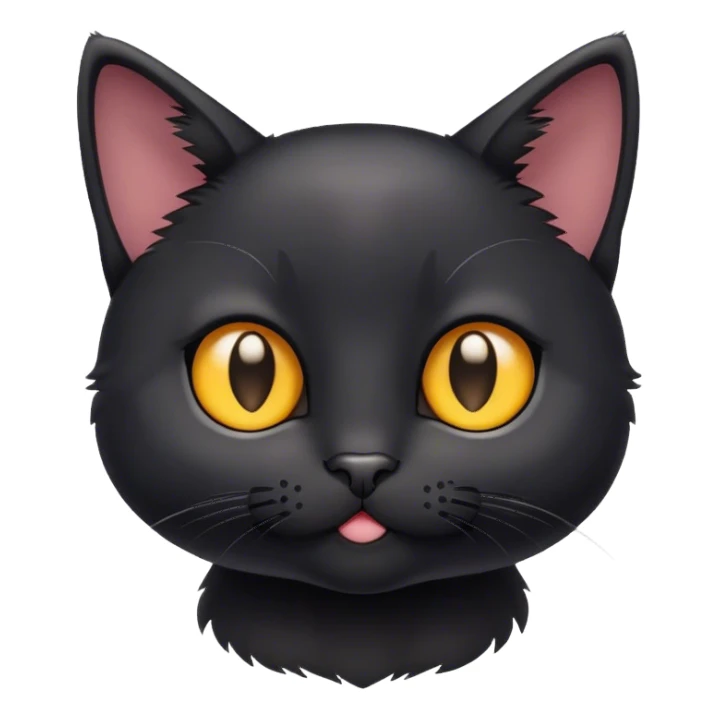Black kitten with pop sticker