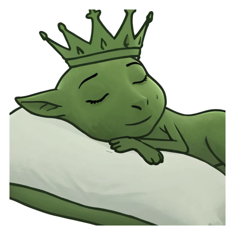 Queen sleeping sticker