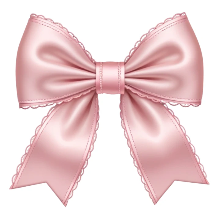 light pink laced bow emoji sticker