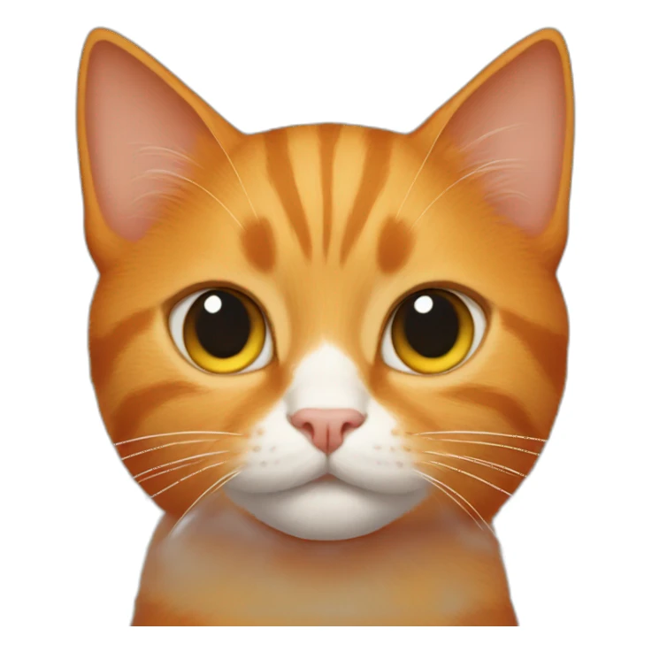 Orange cat with batman symbol on forehead sticker