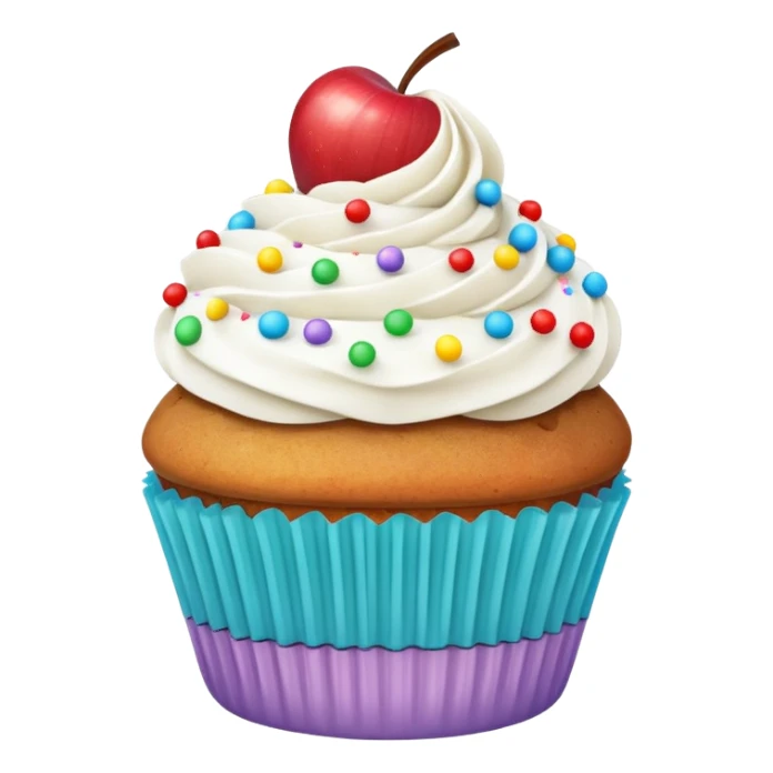 Apple cupcake sticker