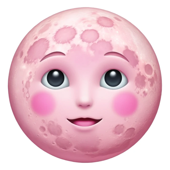 pastel pink moon sticker