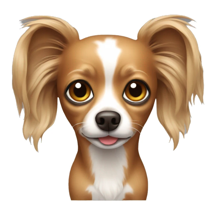long haired brown chihuahua sticker
