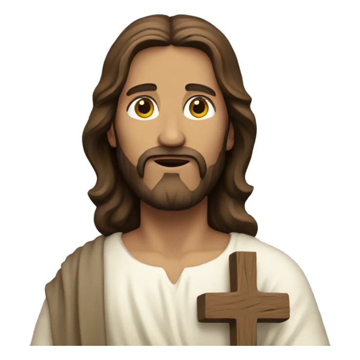 Jesus holding a cross sticker