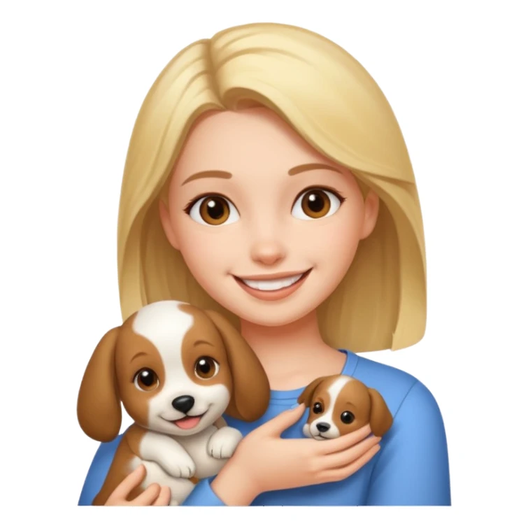 cachorrinho e sua dona  sticker