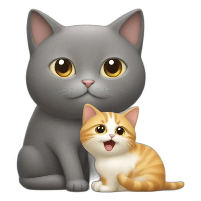 Un chat qui prend un autre chat sticker