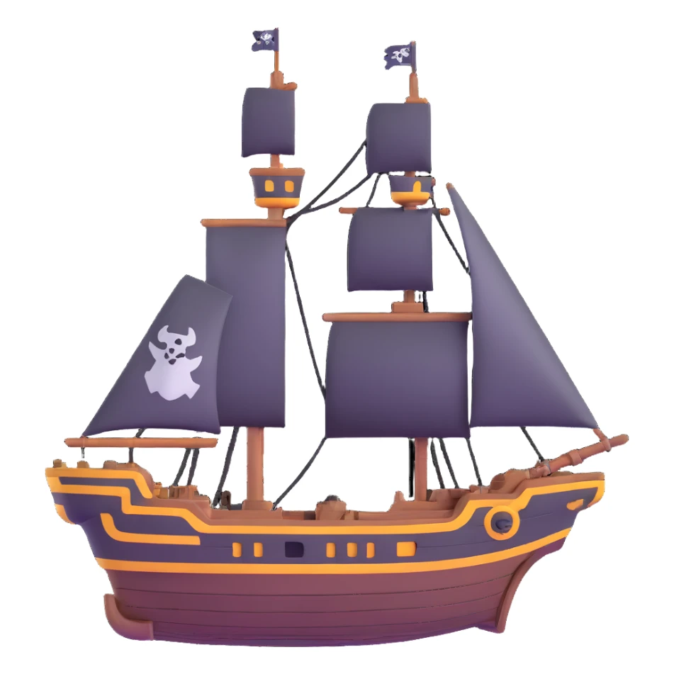 pirate star wars ship sticker