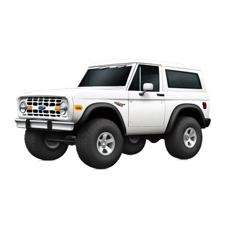 White ford bronco  sticker