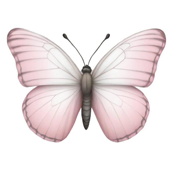 White butterfly light pink sticker