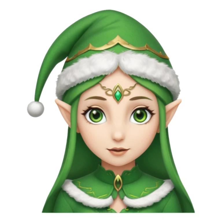 elf girl with elf hat sticker