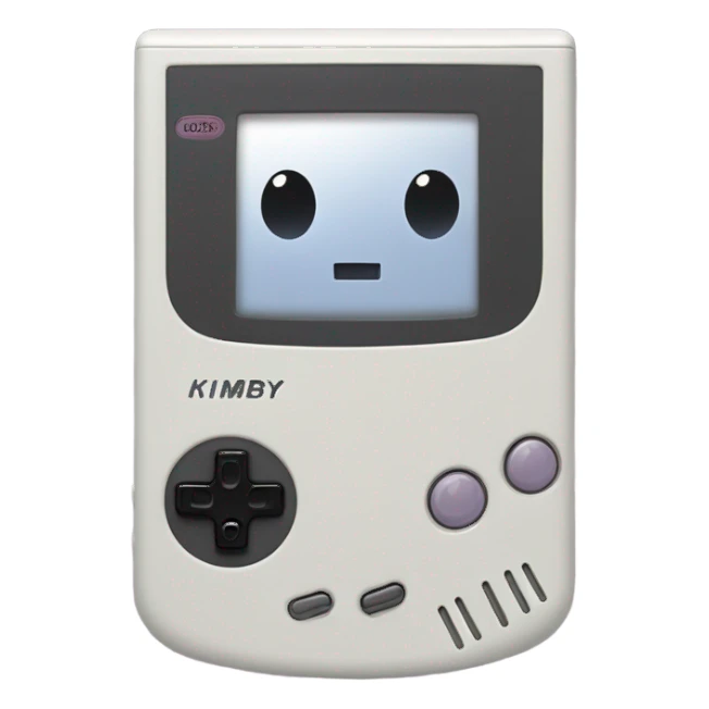 gameboy with Kirby eyes sticker