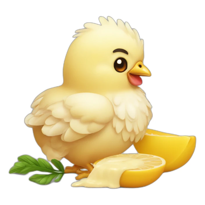 bebe qui mange du poulet sticker