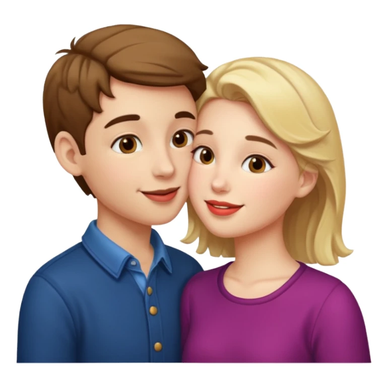 Boy and girl making out sticker